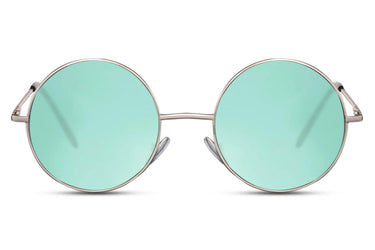 Heart-shaped sunglasses with pink lenses
